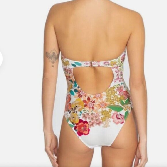 Johnny Was Twist Bra One-Piece Swimsuit Floral Print $218 CSW6822-D NWT - Picture 4 of 4
